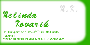 melinda kovarik business card